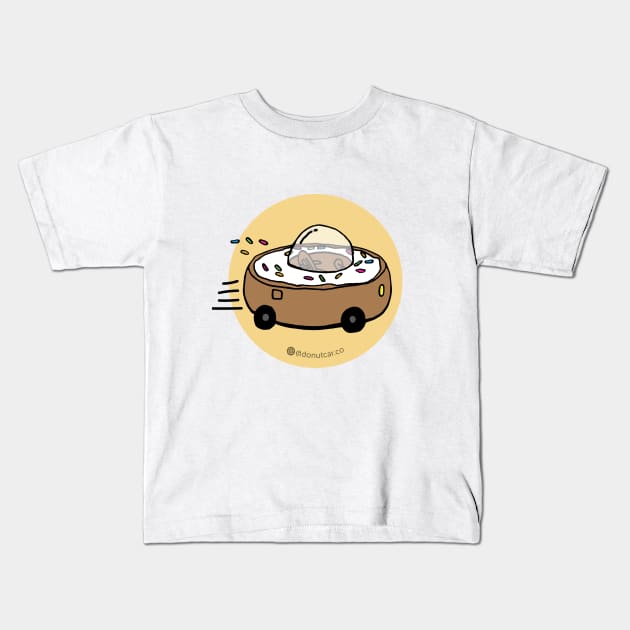 Donut Car - Let's Roll! (Lemon) Kids T-Shirt by donutcarco